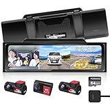PORMIDOAUTO ドライブレコーダー ミラー型 3カメラ分離式【ソニーIMX462搭載・前後60fps＋車内カメラ】11インチ爆光デジタルインナーミラー:スモーク車でも晴天でも見やすい 一本のみ/配線隠し リアカメラズーム対応 駐車監視 3軸Ｇセンサー/GPS/HDR/WDR LED信号機・地