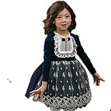 sweet mimi store 子供服 ガールズ ワンピース 女児女の子 ガールズ ドレス キッズドレス チュール スカート ドレス レース 襟 長袖 ピアノ 演奏会 誕生日 発表会 結婚式 プレゼ