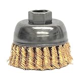 Weiler 13299 Knot Wire Cup Brush, 2-3/4 Single Row, 0.20 Bronze, 5/8-11 UNC Nut by Weiler
