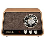 【国内正規品】Sangean WR-101・AM/FM/apt X HD Bluetooth/AUX対応 プレミアムウッドキャビネット採用ラジオBluetoothスピーカー (ナチュラルチェリー)