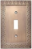 Stanley Hardware V8044 Pinnacle Single Switch Plate in Antique Bronze by Stanley Hardware
