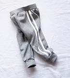 (プチプライム) Petit Prime あったか ライン パンツ 裏起毛 スウェット ロング グレー 100