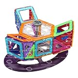 Shinehalo 62 ピース 磁石ブロック 磁気おもちゃ マグネット キッズ 車輪付き 磁石付き積み木 マグネットおもちゃ 立体パズル オモチャ Toys For kids 人気 カラフル 男の子