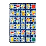 Joy Carpets Kid Essentials Infants & Toddlers Alphabet Blues Rug Multicolored 3'10 x 5'4 [並行輸入品]