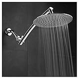 Aquagenix® Razor Mega Size 9 Inch Chrome Face Round Rainfall Shower and Arch Design 15 Inch Adjustab