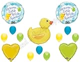 Welcome Little Splish Splasher Rubber DuckベビーシャワーBalloons Decoration Supplies