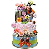 出産祝い おむつケーキ ディズニー Disney グーフィー 男の子 ダイパーケーキ テープタイプパンパース (S) ６１枚