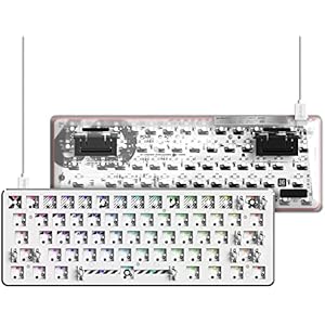 Pulsar Gaming Gears PCMK メカニカル ゲーミング キーボード 60% ANSI 英語配列 ホットスワップ 61キー カスタマイズ【国内正規品】 (White, Barebone(ボードのみ))