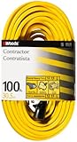 Woods 992555 100-Feet 12/3 SJTW High Visibility Extension Cord with Cord Clip, Yellow by Woods