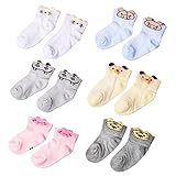 0-1歳のためのベビークッションクルーソックス新生児