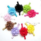 leewa 10個パックレース花Headwearベビーガールズヘッドバンド