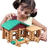 [ドリーマー]　90PCS　木の家　DIYハウス　積み木　セット　ブロック　立体パズル　知育玩具　早期開発　子供　赤ちゃん　想像力　大工さん　おもちゃ　組み立て　森　森林のハウス