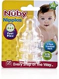 3-Pack Fast Flow Clear Silicone Nipple Case Of 36
