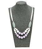 BabyMonrosie Silicone Teething Necklace for Mom - Mommy Necklace - Baby Teething Relief [並行輸入品]