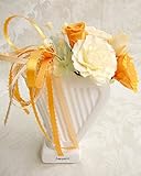 プリザーブドフラワー 花 ハープ の イエロー カクテル バラ アレンジ