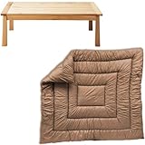 こたつ本体＋掛布団 2点セット《国産こたつテーブル Bran [ ナチュラル / 長方形 120] / 国産こたつ掛け布団 ブラウン 》