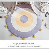 Li Naホーム赤ちゃんGyms Playmats Baby Playマットラウンドロッククライミングマット洗濯可能リビングルームベビーラグ子供の登山マット厚み付けファミリカジュアルラグ 140cm(