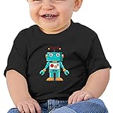 モダンなロボット子供服 ベビーTシャツ 半袖 男の子 女の子 クルーネック カジュアル