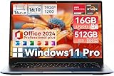 2026新登場 CHUWI ノートパソコンOffice 2024搭載 14インチ パソコン Windows 11 Pro OS Ryzen 5 6600H 6コア12スレッド最大4.5GHz メモリ16GB 512GB SSD HDMI 4K出力/Type-C*2/Wifi6 BT5.2 200W 