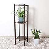 LJ リビングルーム屋内バルコニーフロアスタンド多層竹フラワーラック ( サイズ さいず : スリーレイヤー )