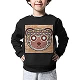 Pinono 民族の装飾的なクマの顔子供服 キッズ セーター 長袖 新作 子ども セーター ニット　コットン 男の子 トップス 子供 カジュアル ニット 丸首 快適 入園式 発表会 通学