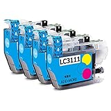 ブラザー用LC3111C(B3111C) 互換インクカートリッジ シアン/大容量/残量表示/個包装/4本セット [対応機種]:DCP-J972N / DCP-J973N-W/B/DCP-J978N / DCP-J572N / DCP-J577N / MFC-J893N / MFC-J898N など