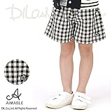 (エマーブル) AIMABLE先染めチェックキュロットスカート/春 スカート 80 ブラック