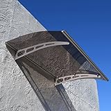 ひさしっくす　おしゃれ庇　ひさし　EAモデル (W150cm, ボード：ブラウン　ブラケット：シルバー)