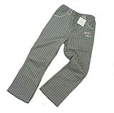 ブーツカットチノパンツ（濠Du)グレーチェック　110cm