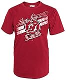 NHL New Jersey Devils NHL半袖Tシャツ、Large、アスレチックレッド