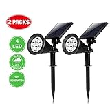 YINGHAO Solar Lights Spotlight High Power Outdoor Landscape Lighting Waterproof Wall Light Security 