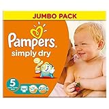 Pampers Simply Dry Size 5 Junior 11-25kg (66) - Pack of 6 by Pampers