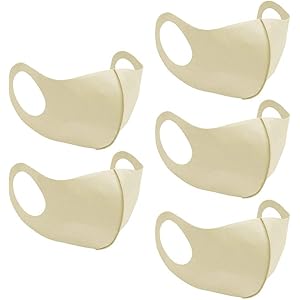 [Amazon限定ブランド]マスク 5枚入り秋冬用 暖かい マスク 保温 耳紐付けマスク 調整できる洗えるマスク 男女兼…