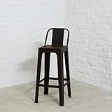 インダストリアル・メタルハイスツールlow(背もたれ付き)