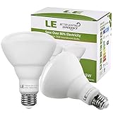 LE 2 Pack 75W Incandescent Equivalent, 15W Dimmable BR30 E26 LED Bulbs, LED Recessed Can Lights, 110