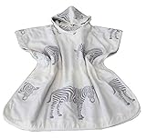 子供ゼブラ用ソフトコットンベビーフード付きバスタオルマントバスローブ