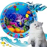 XiaoJingLong ® 猫用水遊びマット感覚ウォーターマット |猫のプレイマット |ポータブル猫ベッド、水プレイマット、感覚プレイマット猫、猫用厚みのある感覚水プレイマット、ペットプレイ水センサーパッド、水プレイマット 水感覚パッド (D)