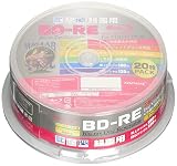 HIDISC BD-RE 25GB 2倍速 20枚 スピンドルケース ワイドプリンタブル HDBDRE130NP20
