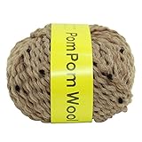 DARUMA ポンポンウール 毛糸 極太 Col.2 ベージュ 系 30g 約42m 01-6330