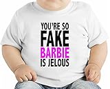 You're So Fake Barbie Is Jealous Slogan オーガニックベビーTシャツ 12 - 18 Months