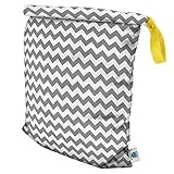 Planet Wise Roll Down Wet Diaper Bag, Gray Chevron, Large by Planet Wise