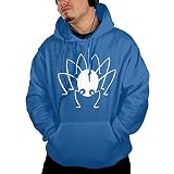ポケット パーカー スウェットパーカー ホワイト クモ スパイダー ルームウェア 長袖 ストリート 大人気 ブルー XL
