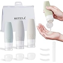 RETZLAトラベルボトル 旅行用詰め替えボトル (4本セット60ml) Amazon.co.jp｜トラベルボトル 4in1 詰め替えボトル 透明 メイク
