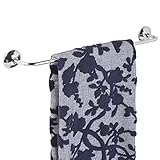 mDesign Wall Mount Towel Bar Holder for Bathroom or Kitchen - 18", Chrome [並行輸入品]