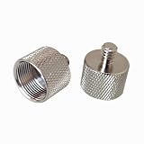 マイクスタンドアダプター 2個 5/8"-27メスから1/4"-20オスへ変換ネジアダプターセット マイクスタンドマウント カメラ三脚アダプター (1/4"オス)-M14