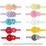 welandtechブティックベビーガールズヘッドバンドセットカチューシャ花ヘアリボン – 10値パック