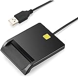 USB接続ICカードリーダーライター 電子申告(E-Tax) ICチップ付き住民基本台帳カード電子申告(e-Tax)自宅での確定申告USB接続マイナンバーカード、住基カード読み込めwindows & Mac OS Xに対応 接触式 ブラック