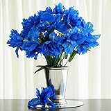 BalsaCircle 60 pcsシルクアイリス花ウェディングのアレンジメント – 12 bushes ブルー B00CF4GMRO