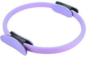 ピラティスリング マジックサークル ピラティスリング ピラティスリング レジスタンスサークル 4色 デュアルグリップ ヨガ 太ももと脚用 フィットネス パープル