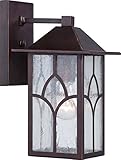 Nuvo Lighting 60/5641 Stanton Small One Light Wall Lantern 60-watt A19 Outdoor Porch and Patio Light